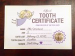 Tooth Fairy Certificate